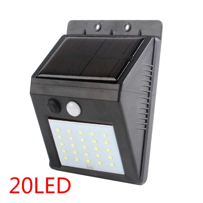 5.5V Wireless Wall Mounted Solar Lights Outdoor Motion Sensor Rechargeable Security Lights Flood LED Courtyard Garden Lamp: 20LED