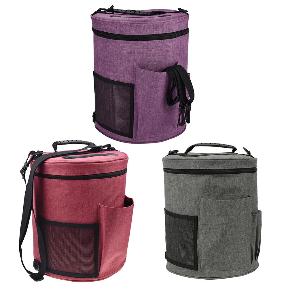 Yarn Storage Bag Sewing Crochet Organizer Bucket Dustproof Shoulder Bags