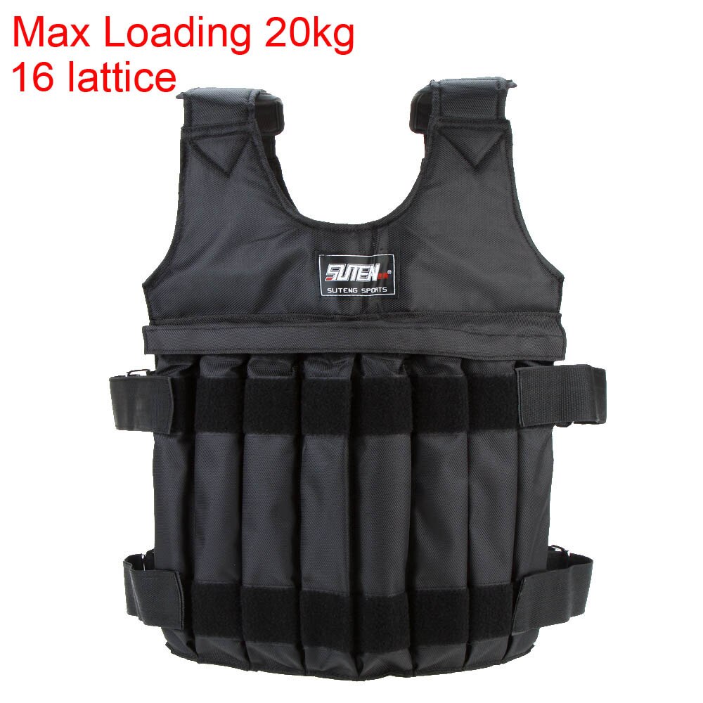 Chaleco pesado de carga ajustable de 20kg/50kg, chaqueta, chaleco de pesas para boxeo, entrenamiento, entrenamiento, equipo de Fitness, ropa de arena: 20KG