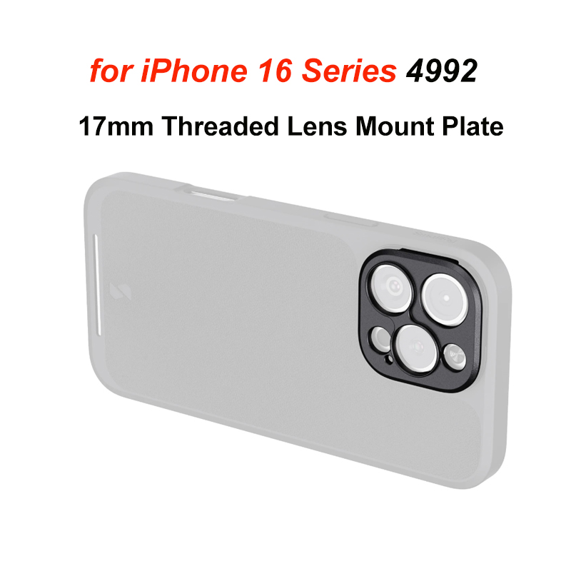 SmallRig FilMov Photography Kit for iPhone 16 Pro Max, for iPhone 16 Pro, with Capture Grip/T-Mount Lens Backplate for MagSafe: Red