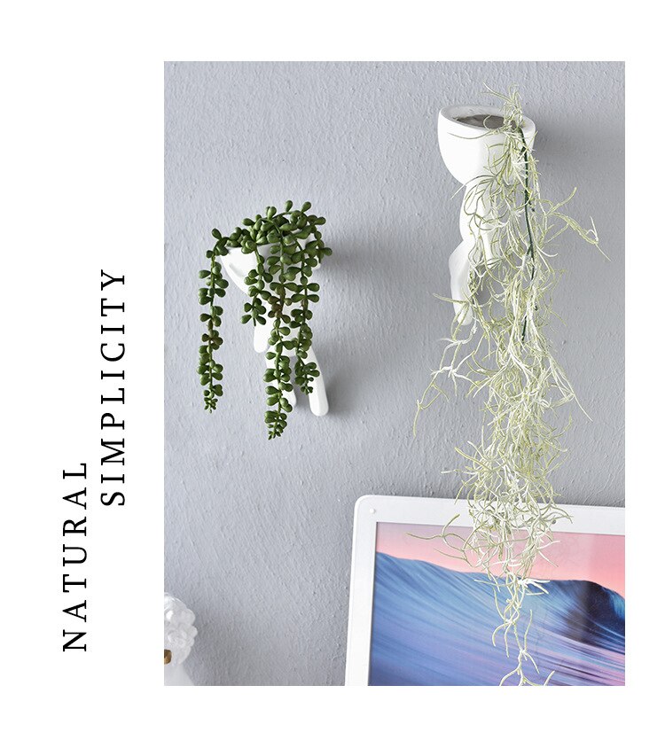 Bloempot decoratie portretkunst witte bloempot abstract beeldhouwwerk bloemstuk woonkamer zachte decoratie decoratie