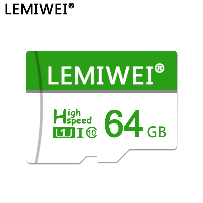 Lemiwei Memory Card 64GB 32GB 16GB 8GB With Adapter Trans Flash Card High Speed TF Card Compatible With Phone