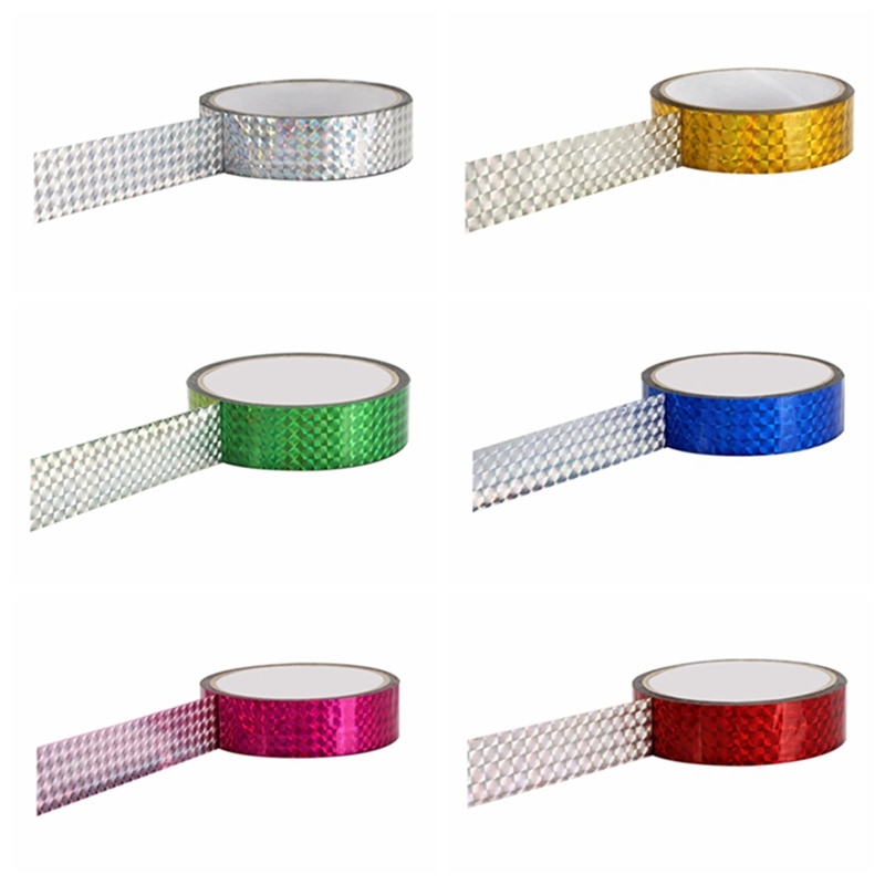 Gør-det-selv foto tapelaser tape rytmisk gymnastik dekoration holografiske bånd prismatiske glitter tape kunstneriske bøjler stick 15 mmx 30m