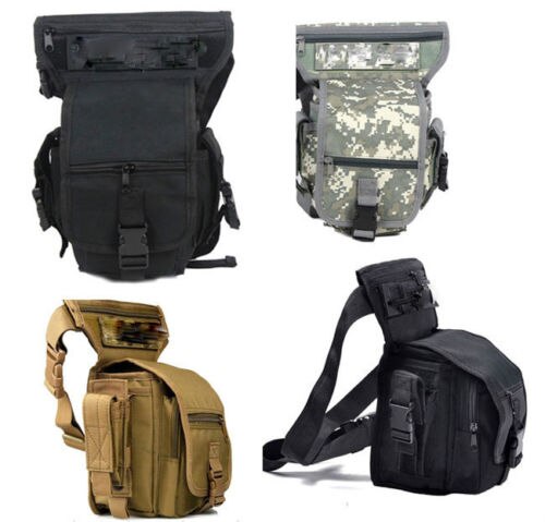 Riñonera de nailon para hombre, bolsa para pierna, muslo