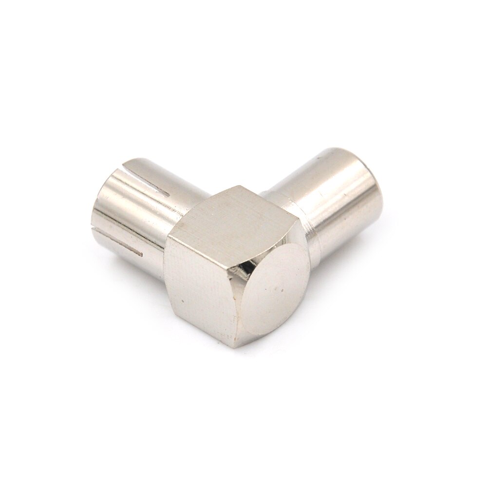 2Pcs 90 Degree Right Angled TV Aerial Cable Connector RF Coaxial F Female to TV Male Plug to Female Socket