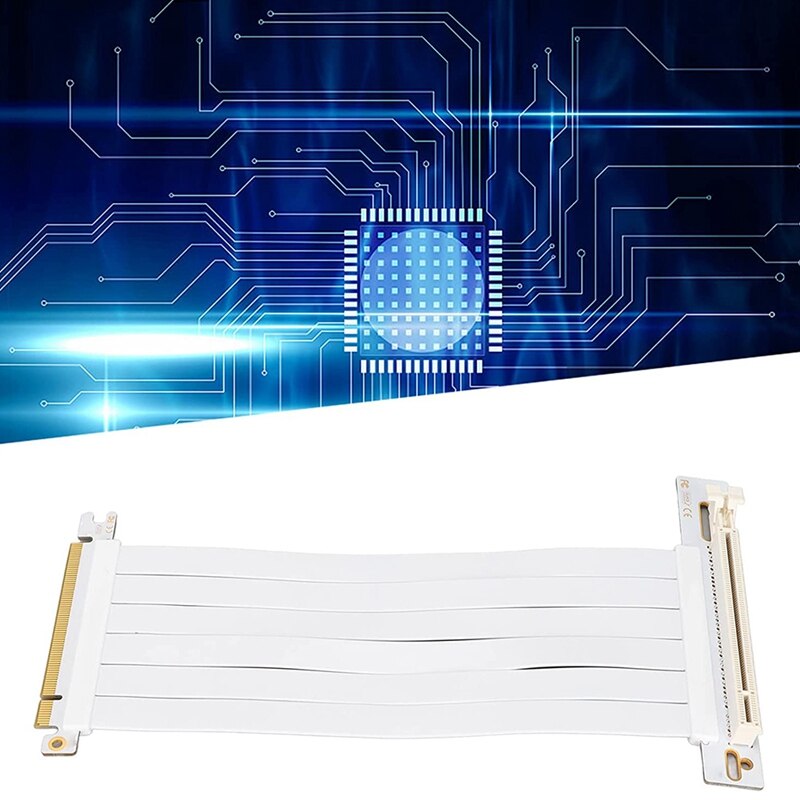 PCI-E X16 3.0 Extender Riser Cable, Pcie Extension Cable 20 Cm 128 Gbps High Speed PCI Express Interface Adapter