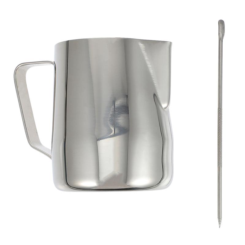 1Pc 350ml Milk Cup Coffee Frothing Cup Latte Art tool Premium Milk Frothing Pitcher Latte Art Cup For Cafe Home Bakery: 350ml with needle