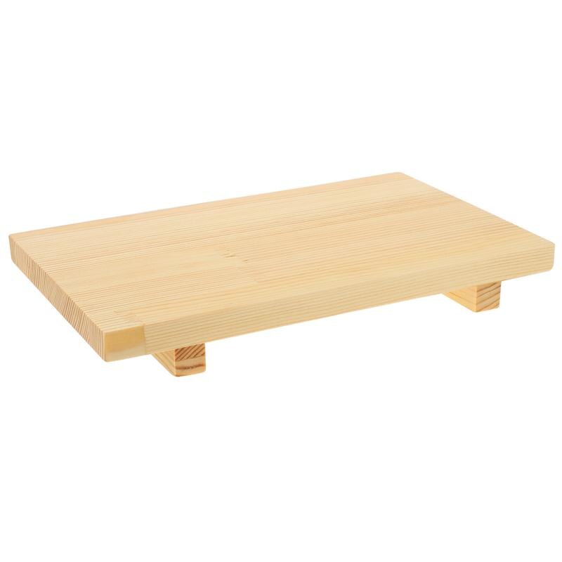 Japanese Wooden Sushi Board Rectangular Cuisine Sushi Sashimi Plate Platform Food Serving Tray Tableware Decoration