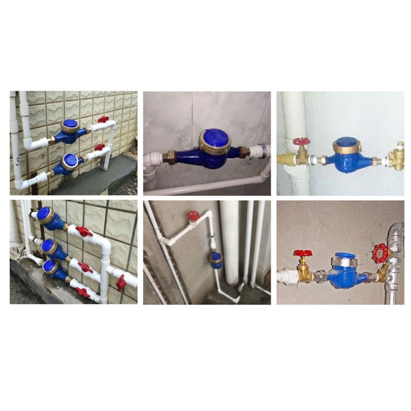 Water Meter Heavy Duty Brass Flow Measure Tap Cold Water Meter Home Garden Wet Table Measuring Tools Water Measurement