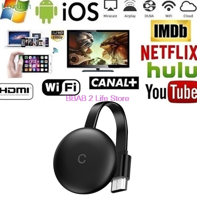 G12 tv vara para chromecast 4k hd hdmi-compatível media player 5g/2.4g wifi tela dongle espelhamento 1080p