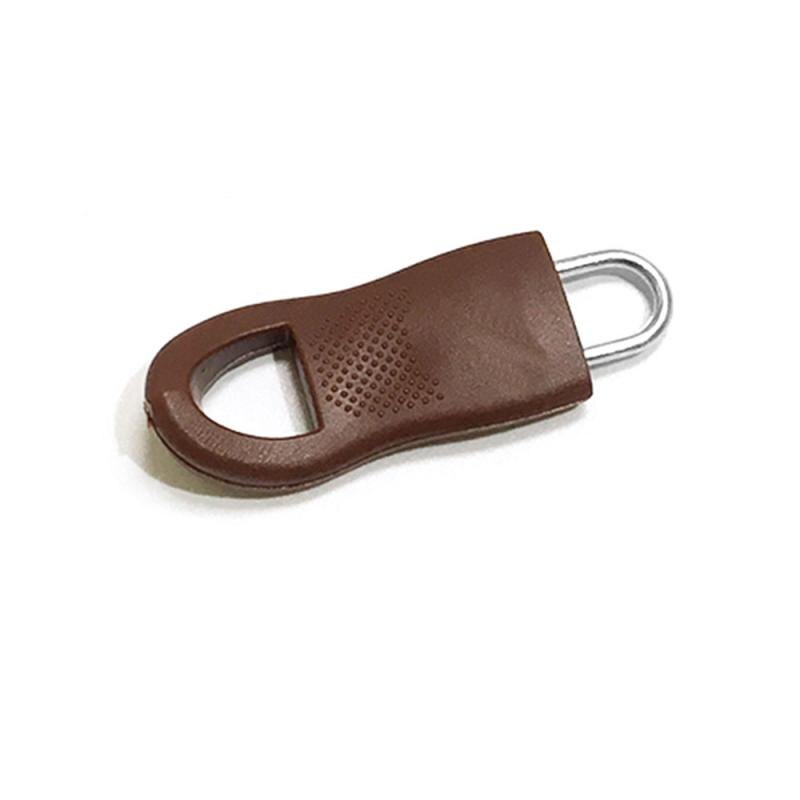 Kit de réparation de fermeture éclair, 10 pièces, remplacement universel, ensemble d'extracteur de fermeture éclair détachable, ceintures larges, taille élastique, fermetures éclair, vêtements de couture: Brown No8