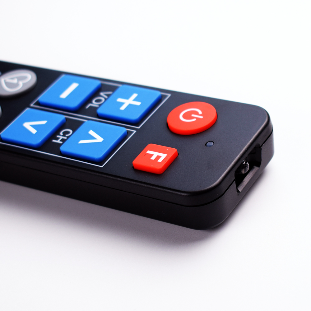 Control remoto Universal IR Learn para TV-BOX DVD STB VCR HIFI TV calentador, controlador de aprendizaje de 9 botones grandes