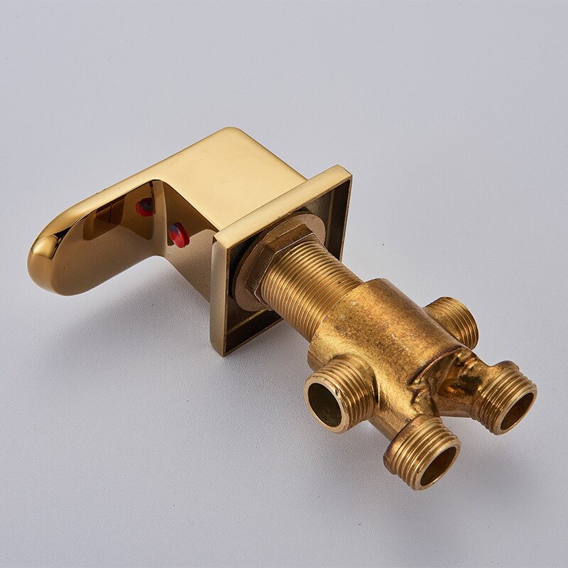 Golden Brass Switch Valve For Basin Faucet Shower Mixer Bathtub Set Control Valve: B