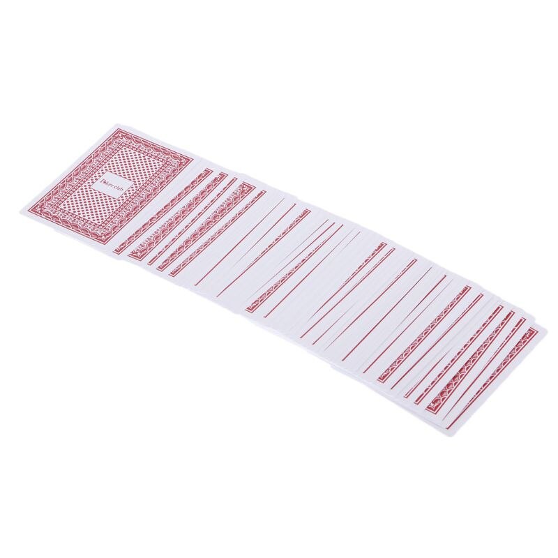 1* Poker 100% PLASTIC Red Poker Size Playing Cards