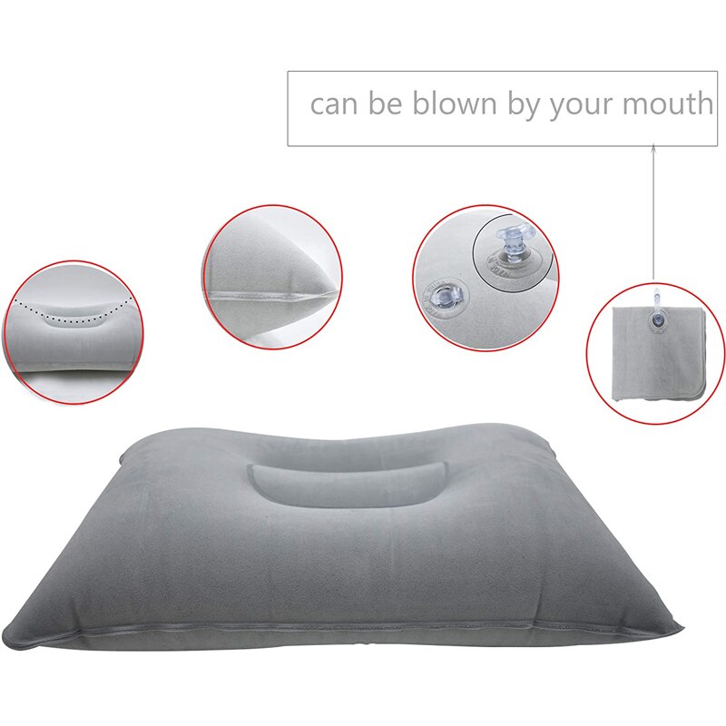 1Pcs Outdoor Opblaasbaar Kussen Draagbare Kussen Ultralight Air Kussen Pvc Nylon Slaap Slaapkamer Reizen Wandelen Strand Kamp Gears