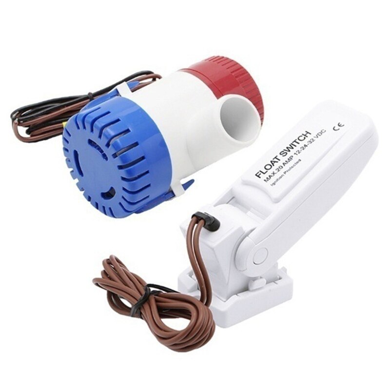 Bilge Pumps 12V 1100GPH Car Pumps Submersible Boat Marine Bilge Water Pump or Float Switch Combination Suit