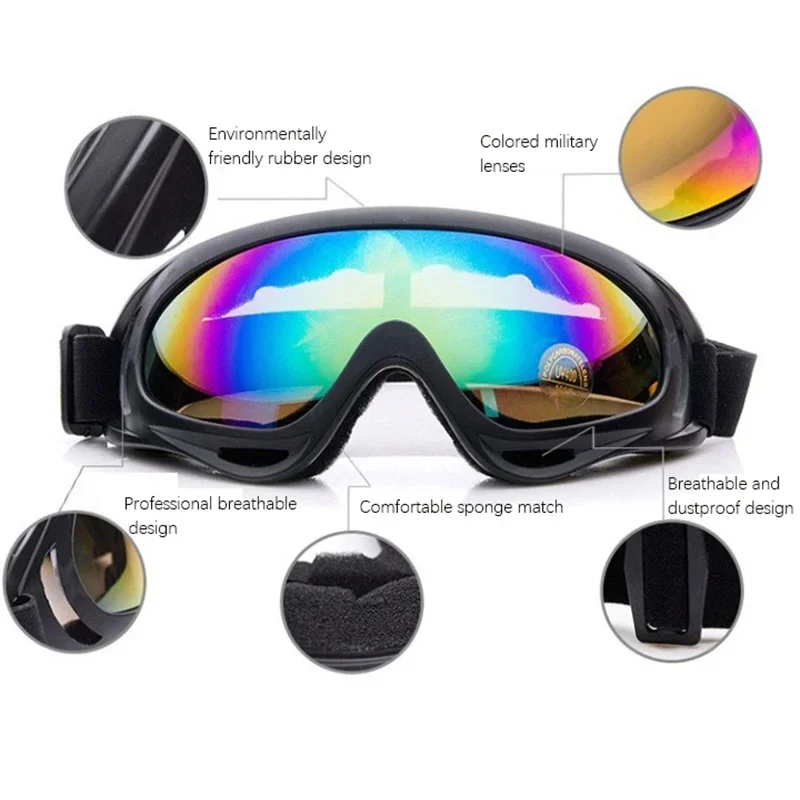 Motorsykkelbriller offroad hjelm beskyttelsesbriller vindtette briller beskyttelsesmasker beskyttelsesbriller skisikkerhet speil hjelmbeskyttelse ski amagi