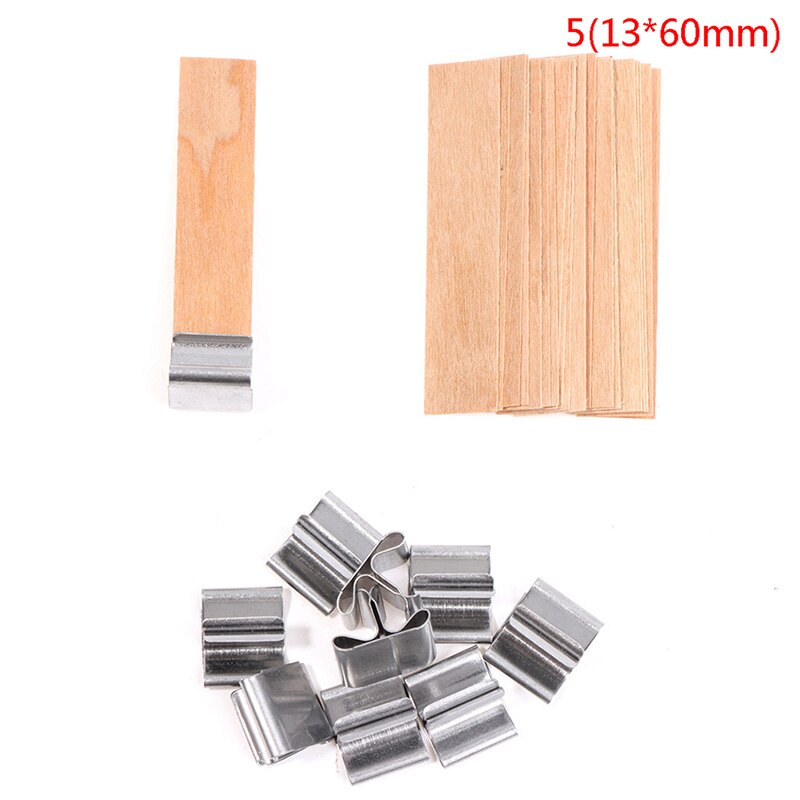 20Pcs Wooden Candles Wick with Sustainer Tab Candle Wick Core for Candle: A5