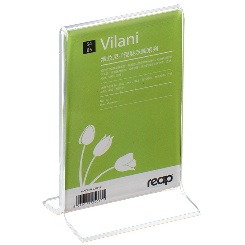 5-pack Reap Vilani Acrylic T-shape desk sign holde... – Vicedeal