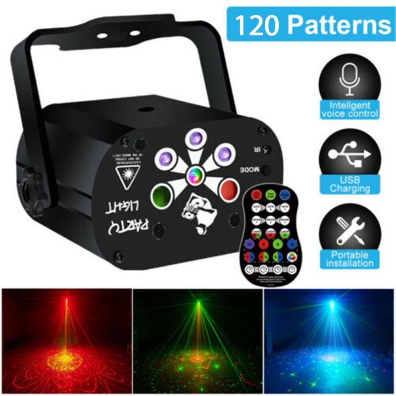 UV Mini Stage Light Strange Projection Light 120 Patterns Mixed LED Dream Rotating Flash DC5V/1A~2A Projection Lamp