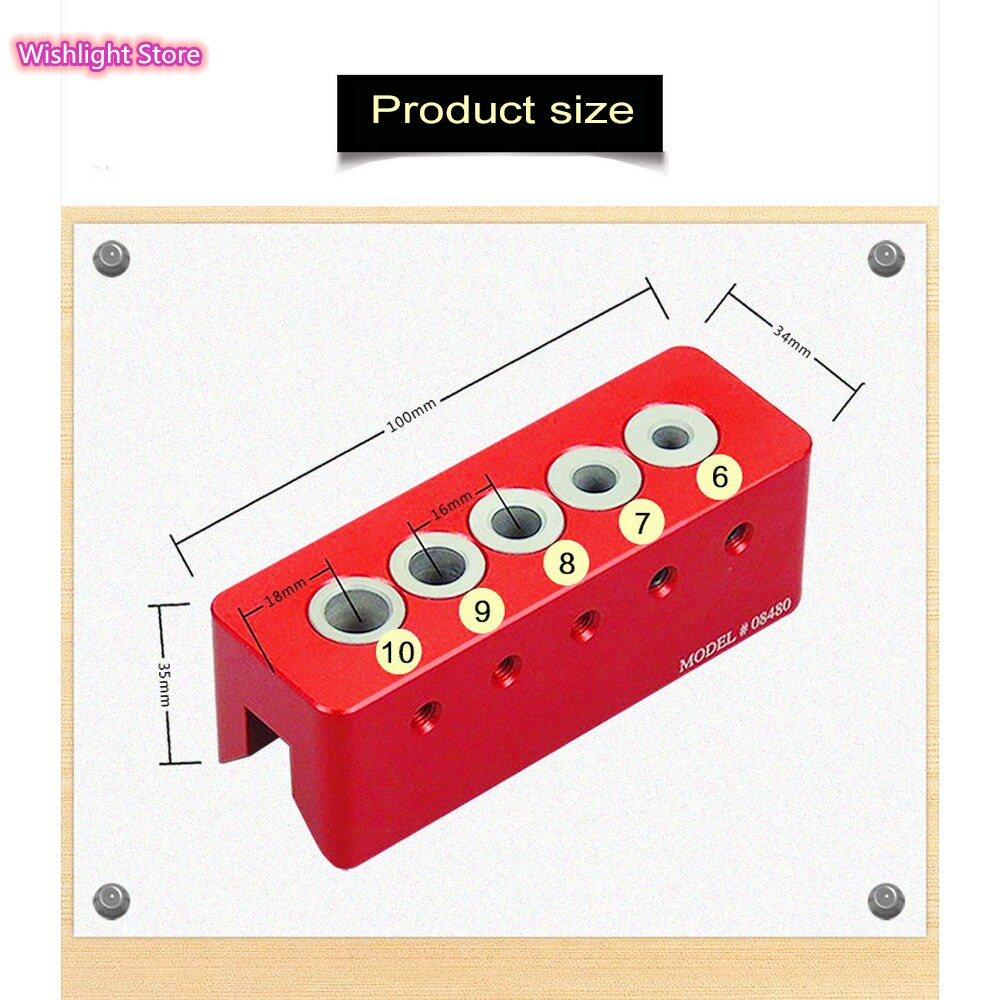 Woodworking Punch Locator Woodworking Drill Guide Tool Wood Processing Woodworking Punching Guiding for Positioning 08480