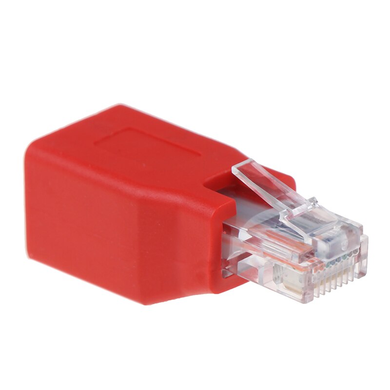 1pc Crossover Cable Adapter Convertor RJ45 Male To Female Connector RJ45 Ethernet Cable Extension Converter