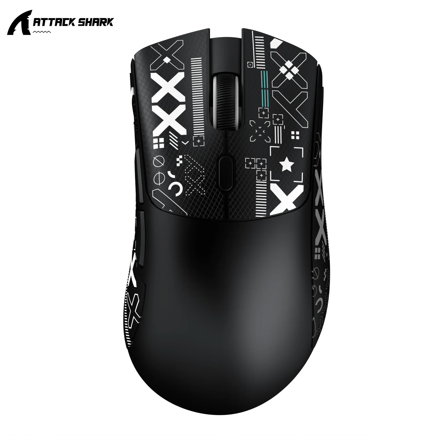Ratón inalámbrico para juegos Attack Shark X11 X6 X3 R1, RGB, ergonómico, ultraligero, triodo, macro, PAW3395/PAW3311, 26000 DPI: Negro