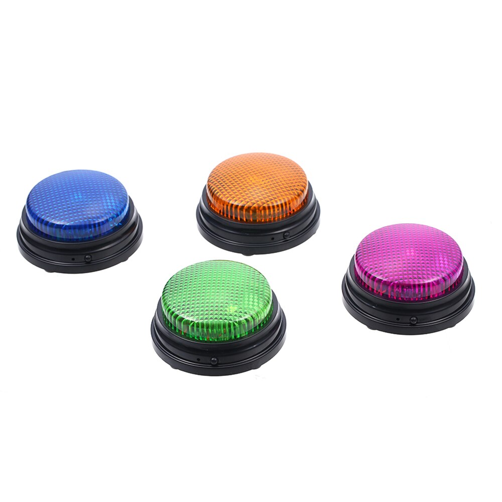 Recordable Talking Button with Led Function Phonograph Answer Buzzers Interactive Toy Recording Sound Button Party Noise Makers