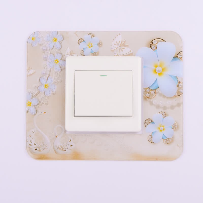 Traditional chinese style Acrylic Socket switch sticker Wall stickers Home decor Living room decoration Light switch cover plate: L