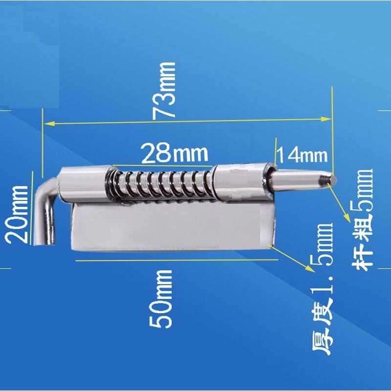 1Pc Long Silver Door Latch Sliding Lock Barrel Bolt Latch Hasp Staple Gate Safety Lock Latch Barrel Bolt Latch Spring Barrel