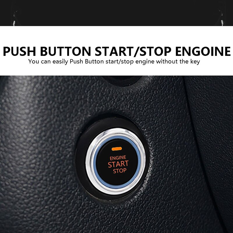 Smart One-button Start Car Alarm System Push Engine Start Stop Button Lock Ignition Immobilizer With Remote Keyless Alarm System