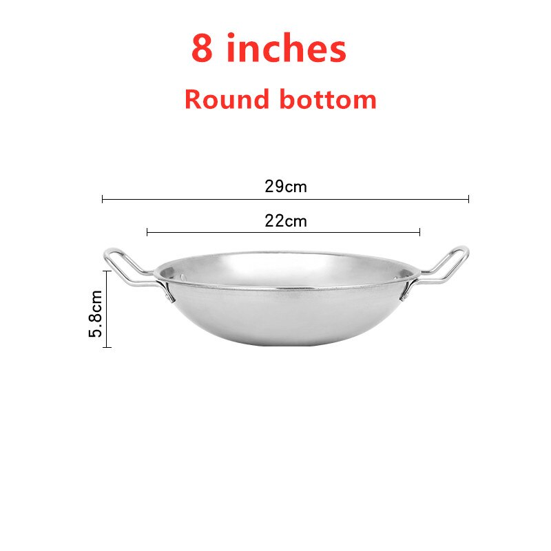 Outdoor lamp solid liquid restaurant tableware stainless steel portable furnace hotpot pots cooking Alcohol stove small pot: 8 inches pan