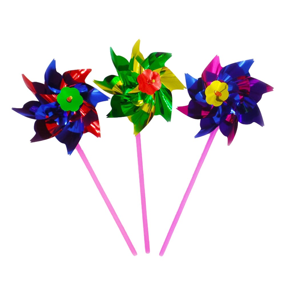 10Pcs Plastic Windmolen Pinwheel Wind Spinner Kids Speelgoed Tuin Gazon Party Decor