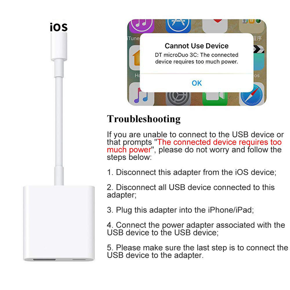 Otg Adapter Voor Lightning Naar Usb 3 Camera Reader Connection Kits Data Sync Charge Voor Iphone X/8/ 7/7 Plus/6/6 S Ipad/Ipod Ios 13