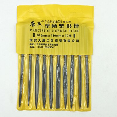 3PCS-10PCS/lot Woodcut Steel Shovel Set Mini Metal Filing Rasp Needle File Woodworking Metal Wood Working Carving Tools: 5x180mm 10PCS