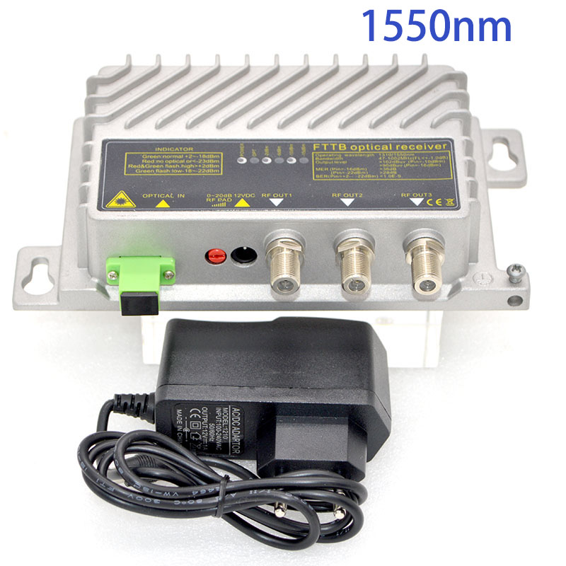 Receptor óptico FTTB CATV, mininodo de Control óptico AGC, receptor ultrabajo-23DBM con WDM, salida de alto nivel, precio bajo,: Otros