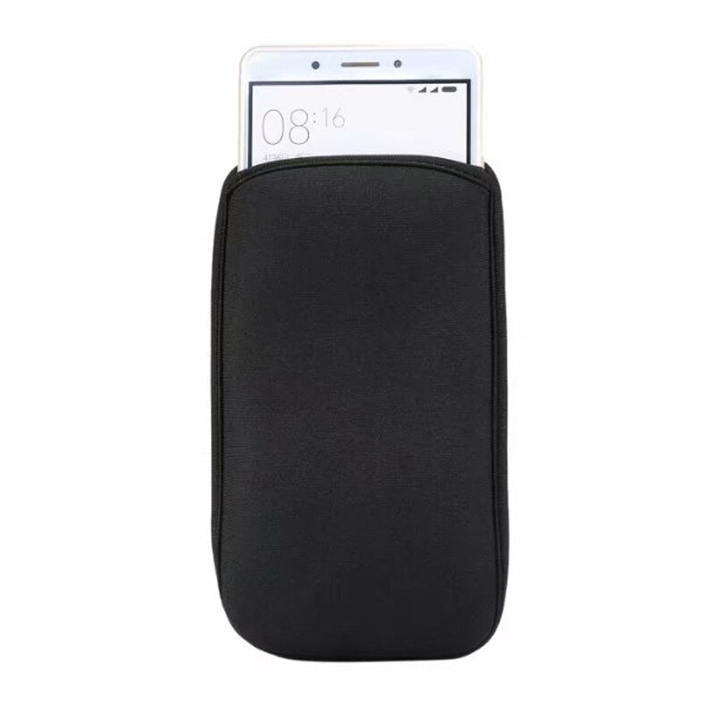 Sac de protection noir en néoprène pour Xiaomi Mi Max Mimax 2, sacoche de grande taille pour téléphone, housse de protection universelle pour Honor note 10, 6.4 pouces