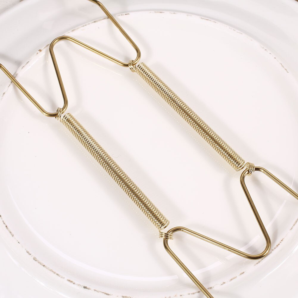 Gold Metal Wire Holder Hanging Plate Spring Wall Hanger Hook Home Decoration Kitchen Bar Parlour Durable Convenien Practical