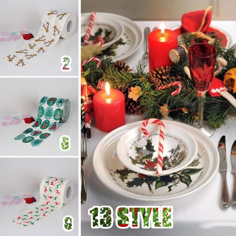 Rollo de papel higiénico para decoración, Navidad, hogar, Reno, Papá Noel, árbol de Navidad