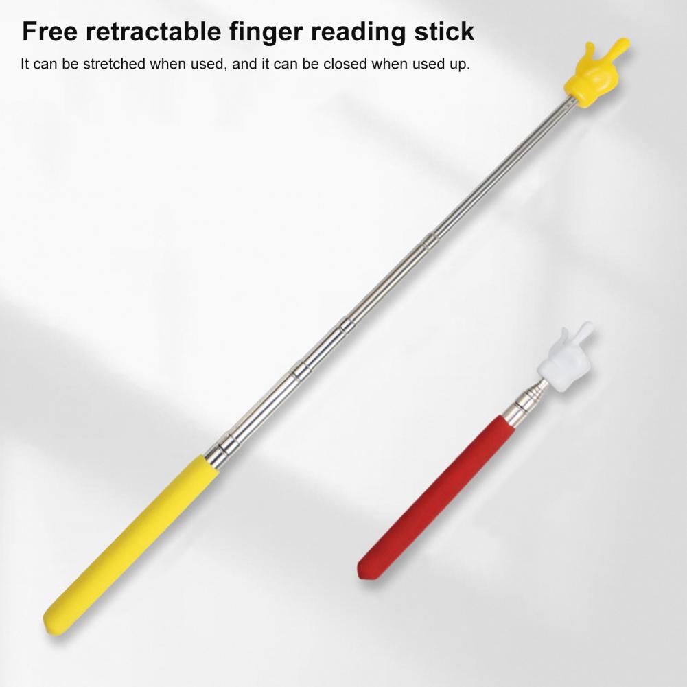 Finger Reading Guide for Children, Ferramentas de ensino pré-escolar Varas retráteis, Brinquedos Educativos para Aprendizagem, Class Whiteboard Pointer