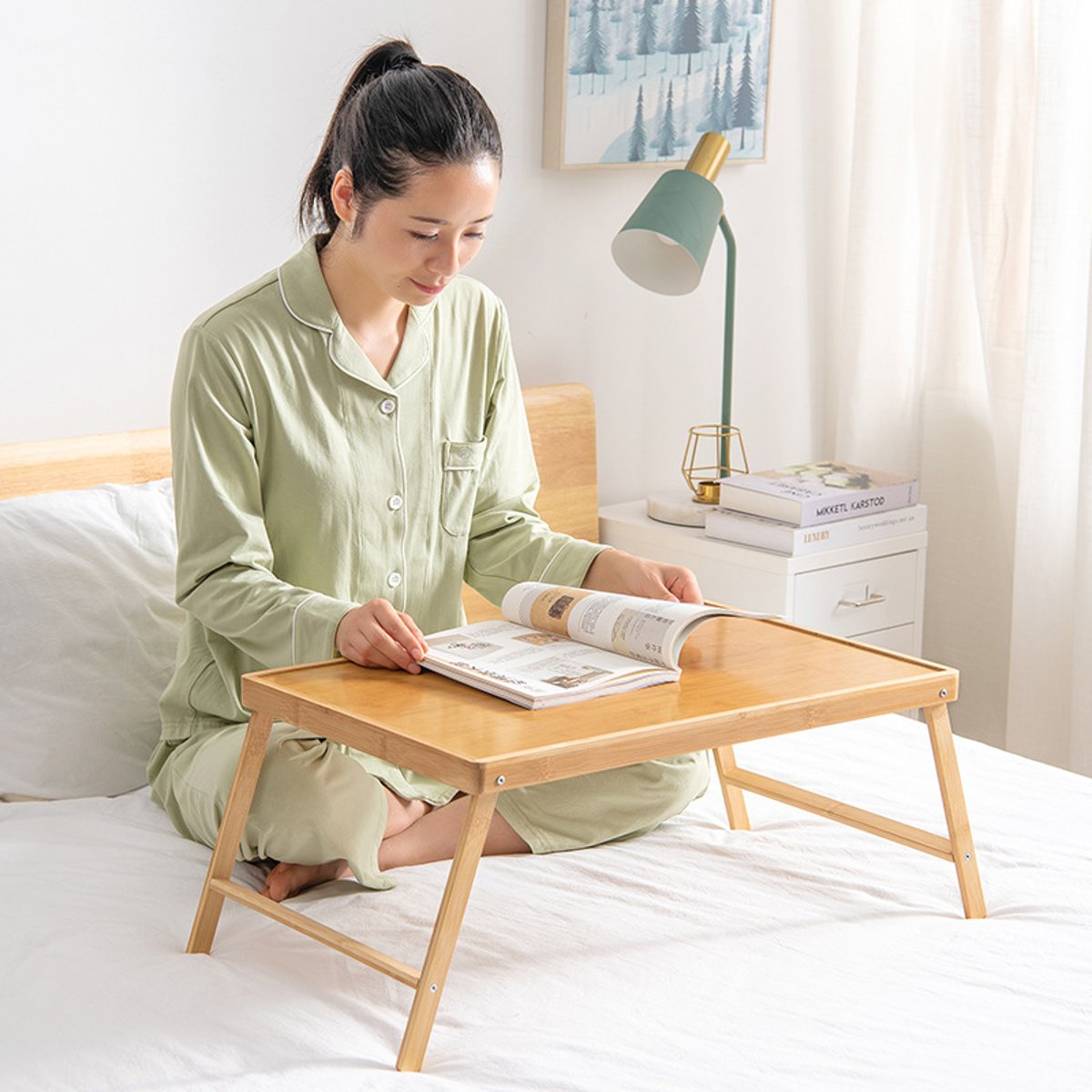 50/60/70cm Lazy Folding Computer Desk Laptop Table Bed Stand Study Breakfast Desk Home Dormitory Student Desk Portable Lap Desk