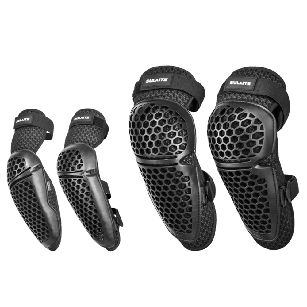 Ginocchiere per moto Ginocchiera da motocross traspirante Protezione per gomito per moto antiurto Protezione per gomito da equitazione per andare in bicicletta: Blu