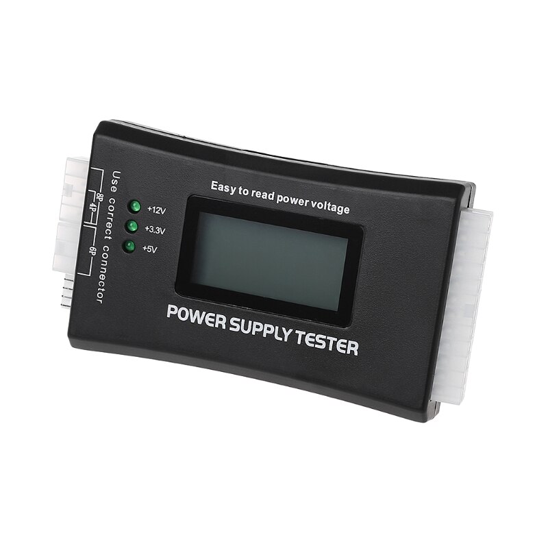 Lcd Pc Computer 20/24 Pin 4 Psu Atx Btx Itx Sata Hdd Power Supply Tester