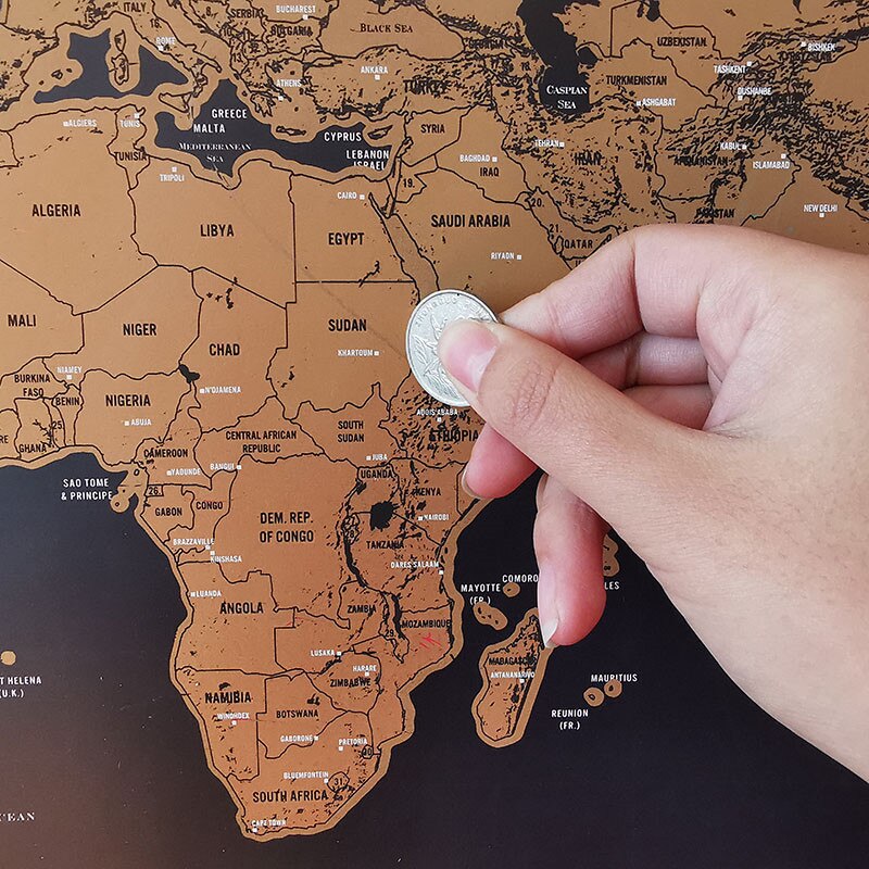 Travel map erasable world map home office decorative toy map travel 82.5x59.4cm wall sticker poster decorative Map 1