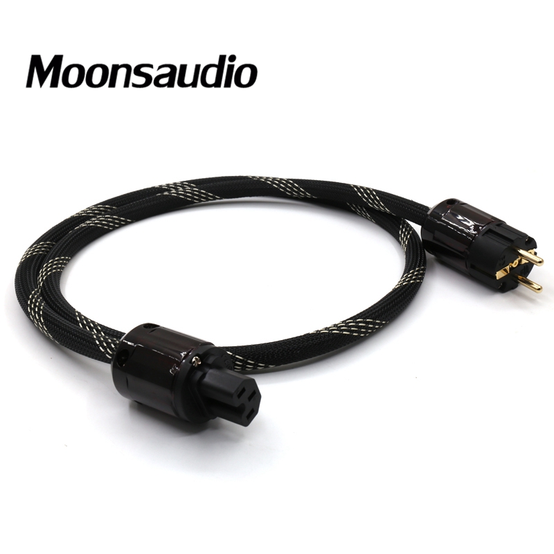 Moonsaudio Hi-end 4N OFC Pure copper EU version audio hifi power cable with P-079E/C-079 connector plug