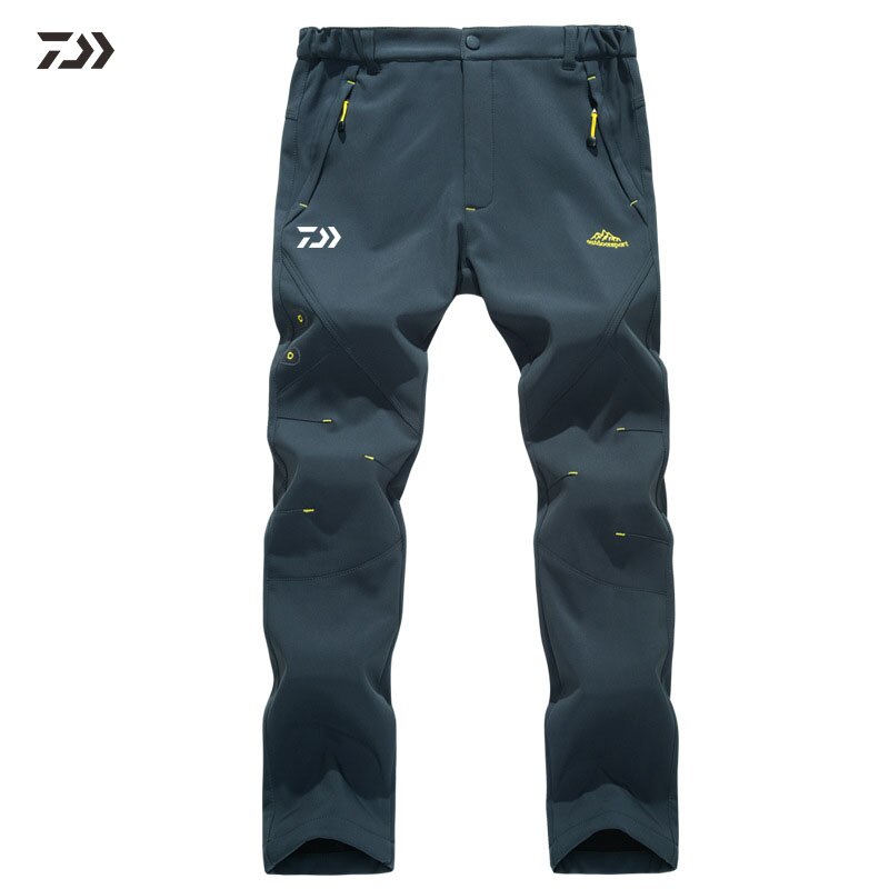 Daiwa Vissen Kleding Winter Herfst Thicken Outdoor Windjack Broek Vissen Broek Waterdicht Warm Houden Effen Vissen Kleding: Grijs / l