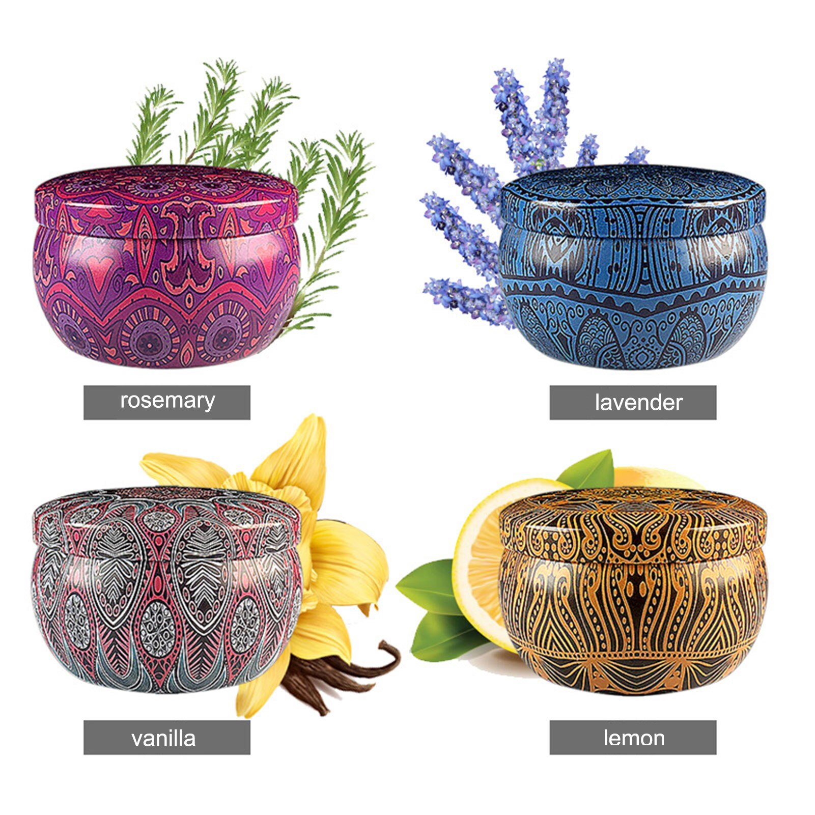 4PCS Scented Candles Aromatherapy Eco-friendly Candle