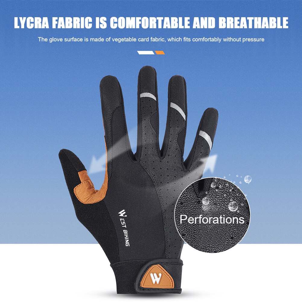 West Fietsen Fietsen Handschoenen Anti-Slip Ademende Mannen Vrouwen Handschoenen Anti-Shock Outdoor Sport Mtb Fiets Motorfiets handschoenen