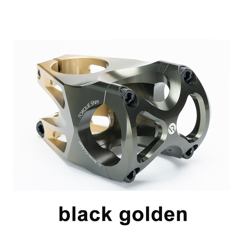 Redshift Mountain Bike Stem 31.8mm Handlebar Stems 0 Degree For MTB XC AM DH FR Mountain Bike 28.6mm Steerer Mountain Bike Parts: black golden