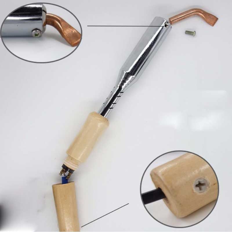 Electric Soldering Iron Heavy Duty External heat 50W 75W 100W 150W 200W 300W High Power Soldering Iron Chisel Tip Wood Handle